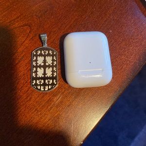 Silver / Amber Cross